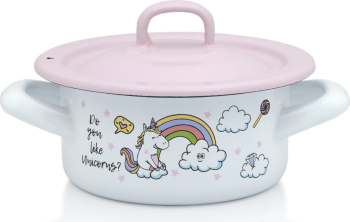 Cratiță 0.75l cu capac Unicorn Metalac email/12cm/0.75l