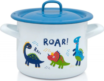 Oală 1.5l cu capac Dino Metalac email/14cm/1.5l