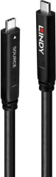 Cablu USB-C la USB-C Lindy 10m USB 3.2 Gen 1 & DP 1.4 negru