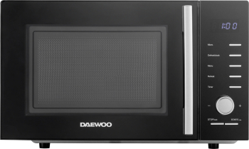 Cuptor cu microunde Daewoo KOR-25RBK, control digital, 25 litri, putere 850 W, 5 niveluri de putere, 8 rețete presetate, display led alb, fa