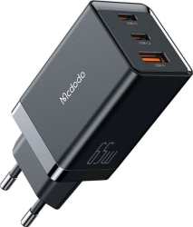 Incarcator Priza Mcdodo GaN 5 Mini Fast Charge 65W Dual Type-C+USB Plug EU Black