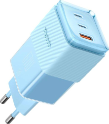 Incarcator Rețea Port 2xType-C și 1xUSB-A Mcdodo Dichromatic GaN5 Mini Fast Charging PD 67W Albastru
