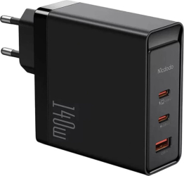 Incarcator Rețea Port 2xType-C și 1xUSB-A Mcdodo GaN5 Pro Fast Charging 140W Negru