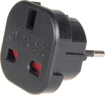 Adaptor stecher UK / Marea Britanie la Europa Negru