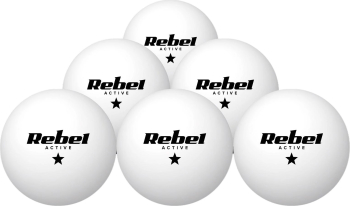 Set 6 mingi de ping-pong Rebel ABS Alb