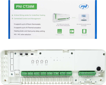 Modul de control PNI CT28M cu 8 zone, pentru electrovane, actuatoare termice incalzire in pardoseala