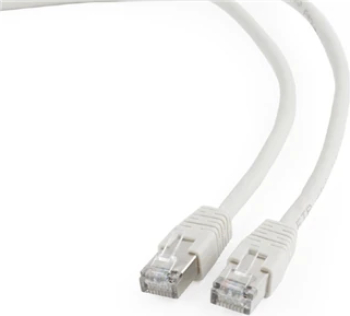 Cabluri patchcord FTP Cat6 2m Cablexpert alb ecranat contacte placate cu aur