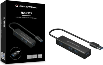 HUB USB 3.0 Conceptronic 4 porturi Negru