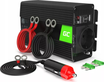 Invertor de tensiune 300W/600W, Green Cell, 12V la 230V Volt USB DC AC Undă sinusoidala pura, Port USB, Ieșire de rețea, Ventilator