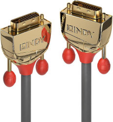 Cablu DVI-D Dual Link Gold Line, Lindy, 7.5 m, Multicolor