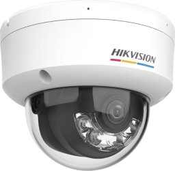 Camera supraveghere IP dome cu iluminare duală Hikvision ColorVu DS-2CD1147G3H-LIU, 4 MP, 2.8 mm, microfon, IR + lumina albă 30 m, PoE