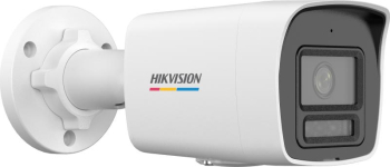 Camera supraveghere exterior IP cu iluminare duală Hikvision ColorVu DS-2CD1047G3H-LIUF/SL, 4 MP, 2.8 mm, microfon și difuzor, IR + lumina a