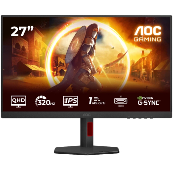 Monitor gaming AOC 27" 320Hz IPS 1ms, QHD (2560x1440), HDMI, DisplayPort, negru