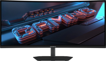 curbat Gigabyte 34" 200Hz VA 1ms WQHD (3440x1440) HDMI DisplayPort Boxe negru - imagine 1