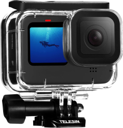 Carcasa Protectie Waterproof Pentru Camera Video Sport Compatbil Cu GoPro Hero 13 12 11 10 9 Black Policarbonat Transparent