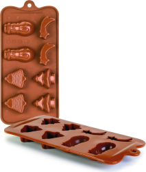 Formă bomboane ciocolata Ibili-Flexible Chocolate silicon 10.5x21x2.5 cm maro