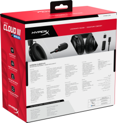 Casti gaming HyperX Cloud III S Black autonomie pana la