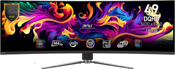 Gaming QD-OLED MSI MPG 49" 491CQP QD-OLED DQHD (5120 x 1440) HDMI DisplayPort Ecran curbat 144 Hz 0.03 ms (Negru) - imagine 1