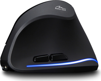 Mouse optic Reîncărcabil Vertical Media-Tech VERTIC RF MT1123, Wireless, 5 butoane, Iluminat, Negru