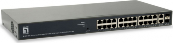 Switch Level One GEP-2651, 24 porturi, PoE