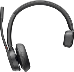 Căști Wireless Poly Voyager 4310, Over the ear, Bluetooth și USB-C, Negru, Set cu dongle BT700, Pentru birou/call center