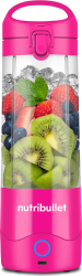 Blender portabil Nutribullet NBP003BP, 0.47l, 1 treapta viteza, USB-C, roz