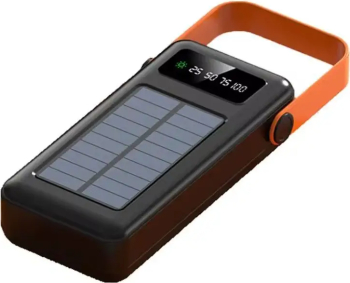Baterie externa Borofone cu panou solar 4xUSB-A și cabluri 3 in 1 30.000mAh Culoare - negru