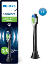 Rezerve Philips Sonicare Optimal White HX6068/88, pachet de 8 capete de periere, Standard, click-on, sincronizarea modurilor BrushSync