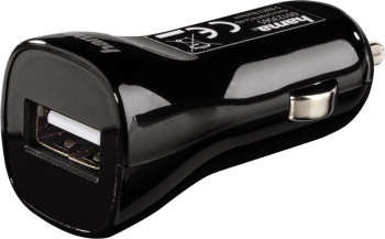 Incarcator auto Hama, MicroUSB, 1xUSB, 2.4A, Negru