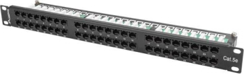 Patch Panel 48 port 1U cat. 5e Lanberg Negru