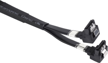 Cablu Orico 2 x SATA Data Sleeved Extension 77cm/80 cm Black