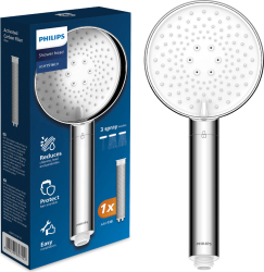 Cap de dus cu filtrare PHILIPS ASH1516CH crom 3 moduri de jet 120x290 3mm filtru ASH138