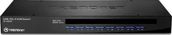 Comutator KVM TRENDnet TK-1603R, 16 porturi, 2048x1536 px, Negru