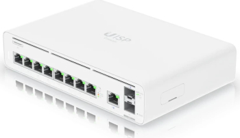Controler de rețea Ubiquiti UISP-Console-EU, switch și gateway profesional, 2x porturi 10G SFP+, 9x porturi GbE RJ45, administrare centraliz