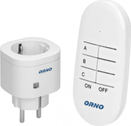Set Priza Schuko/Controller wireless, Orno, Alb