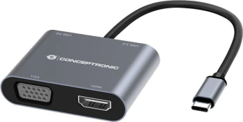 Docking station Conceptronic USB 3.2 Gen 1 4 in 1 Universal 45x62x15 mm Gri