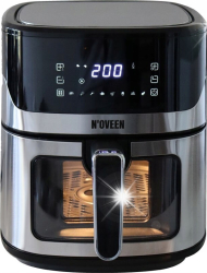 Airfryer Noveen Af560 Capacitate 6.5L Fereastra de Previzualizare Sistem Încălzire Rapidă Rapid Air Panou Tactil cu Afișaj
