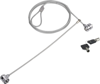 Lacăt dublu laptop, Conceptronic, Metal, 1.5 m, Argintiu