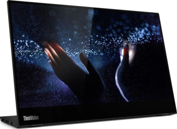 portabil touchscreen Lenovo 14" IPS ThinkVision M14t, Full HD, USB Type-C, negru - imagine 1