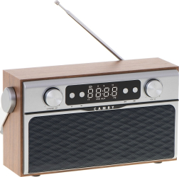 Radio bluetooth 5.0 MECR1183 portabil cu aspect retro, memorie 50 posturi, redare de pe USB și card SD, intrare auxiliară, ceas, putere 16W