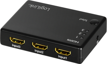 SWITCH video Logilink, 3 x 1 port, Input: HDMI (M) x 3, Output: HDMI (M) 1.3 x 1, jack 3.5" IR, rezoluție maximă Full HD (1920 x 1080)