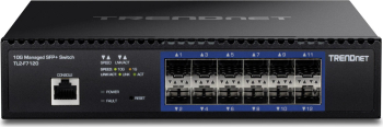 Switch 12-porturi TRENDnet TL2-F7120, 10G SFP+, gestionare avansata, 240 Gbps, montare 1U
