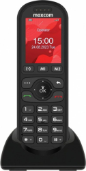 Telefon fără fir, Maxcom, MM 39D, 1000 mAh, 176 x 220 pixeli, 4G, Negru