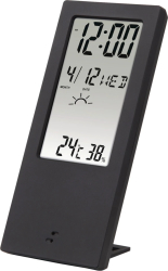 Termometru și higrometru Hama TH-140, Alarma, Funcție calendar, Negru