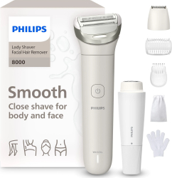 Aparat de Ras Electric Philips Lady Shaver Series 8000, 3 Lame, Umed/Uscat, Autonomie 100 Min