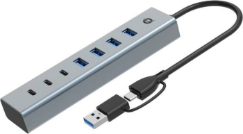 Hub USB 7-Port Conceptronic HUBBIES20G argintiu 25cm 5000 Mb/s