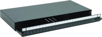 Patch panel fibră optica, neechipat, 1U, 24 X SC Simplex/LC Duplex, negru
