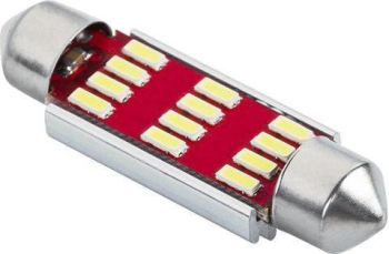LED LED auto Canbus SV8.5 T11 41mm 1.35W 90lm 12-24V 6500K alb rece Rebel