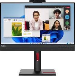 touchscreen Lenovo 23.8" IPS ThinkCentre TiO Gen 5 Full HD HDMI DisplayPort Boxe Pivot negru - imagine 1