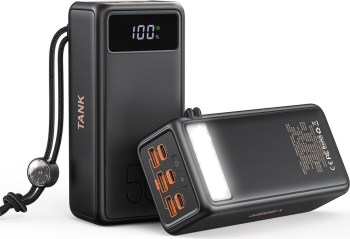 Baterie externă Veger 56000 mAh 130 W Tank Boost 3x USB-A 2x USB-C Lightning LCD încărcare rapidă PD